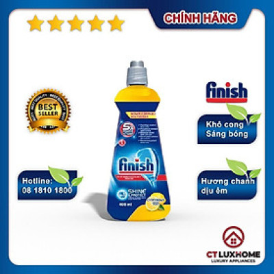 Nước làm bóng Finish 400ml dùng cho máy rửa bát - Hàng chính hãng 