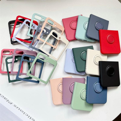 Ốp Lưng Silicon Cho Samsung Galaxy Z Flip 6 / Z Flip 5 Kèm Iring - BUM STORE GALAXY CASE