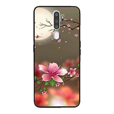 Ốp Lưng in cho Oppo A9 2020 Mẫu Ánh Trăng Hoa Đào - Hàng Chính Hãng