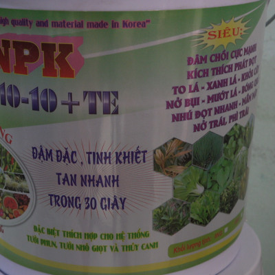 PHÂN BÓN TƯỚI PHUN , TƯỚI NHỎ GIỌT, RẢI GỐC -   NPK 30-10-10  TE , LỚN LÁ , TO LÁ, LỚN TRÁI