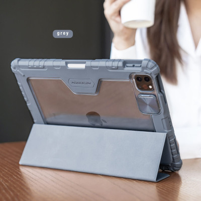 Bao da cao cấp cho iPad Air 10.9/Air 4, iPro 11 (2020), iPro 11 (2021) hàng chính hãng Nillkin Bumper Leather có nắp bảo vệ camera