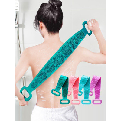 Dây  tắm chà lưng ,cọ lưng 2 mặt gai silicone ,chà chân tiện lợi tẩy tế bào chết ,phù hợp cho nam và nữ