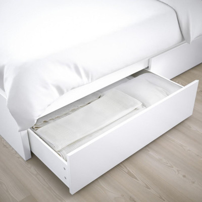 Giường gỗ MDF MALM kiểu dáng Bắc Âu hiện đại kèm 2 hộc tủ, sản xuất bởi Scandi Home