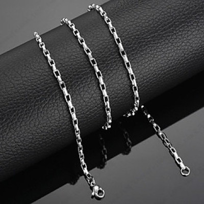 Dây chuyền nam titan cao cấp thời trang inox thép không gỉ kiểu hình vuông trangsucpt 3mm PTDCNA169