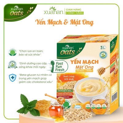 Combo 11 Hộp Yến Mạch Và Mật Ong Xuân An 384G {32g*12 gói}