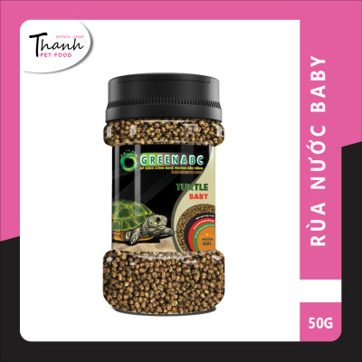 Thức ăn bò sát Rùa Nước nhãn GREENABC – Cung cấp protein, canxi, lipid giúp tăng kích thước, mai cứng - Hộp 50g và 230g