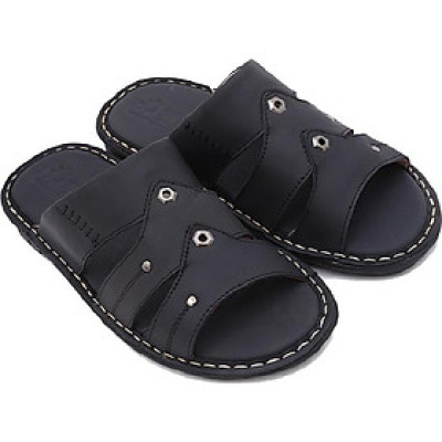 Dép nam Huy Hoàng màu 3 quai màu đen HT7778