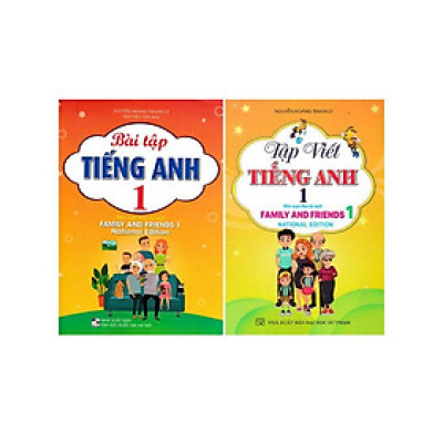 Sách - Bài Tập Tiếng Anh + Tập Viết Tiếng Anh Lớp 1 - Bộ Sách Family And Friends 1 National Edition - Combo 2 Cuốn - Hồng Ân