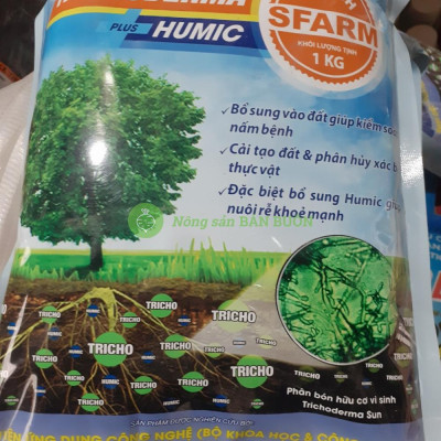 Chế phẩm Nấm đối kháng Trichoderma Plus Humic 1kg - Vi Sinh SFarm Đặng Gia Trang