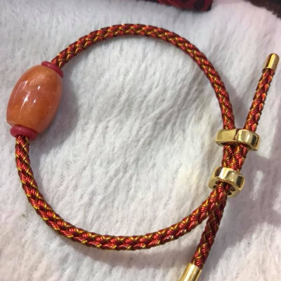 VÒNG NỮ KIỂU LU THỐNG CAM ĐỎ DÂY ĐỎ MAY MẮN CỰC KỲ XINH XẮN  NỮ MỆNH HỎA MỆNH THỔ  VÒNG FREESIZE NỮ ĐEO ĐƯỢC HẾT Ạ