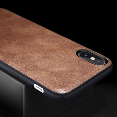 Ốp lưng da cho iPhone X, Xr, Xs Max, iPhone 11, 11 Pro, 11 Pro Max hãng X-level cao cấp viền mềm chống sốc - Hàng chính hãng