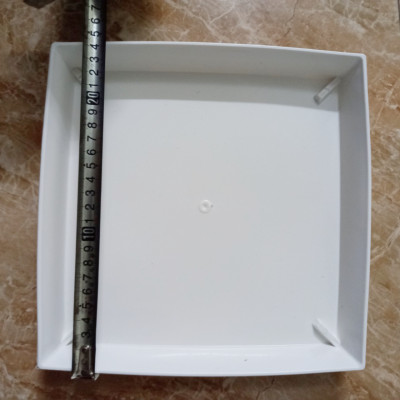 combo 10 đĩa lót chậu nhựa vuông trồng cây v25 cạnh 24cm (đế lót chậu nhựa)