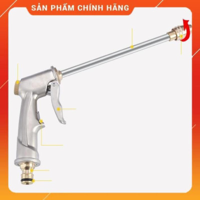 Bộ dây vòi xịt nước, tăng áp 3 lần, loại 7m, 10m 206701-2 đầu đồng,cút,nối vàng