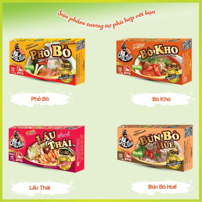 Lốc 20 Hộp Viên Gia Vị Phở Gà Gold Ông Chà Và 126g (Chicken Pho Soup Cubes)