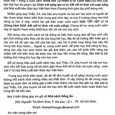 Học Tốt Vật Lí Lớp 10 ( Bám Sát Sách Giáo Khoa Kết Nối Tri Thức Với Cuộc Sống)