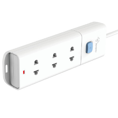 Ổ Cắm Điện Gongniu Đa Năng 3 Ổ 1 Công Tắc – Công Suất 10A/250/2500W – Trắng – Chính Hãng (V1030)