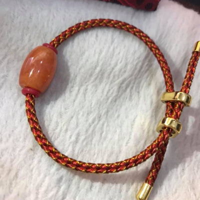 VÒNG NỮ KIỂU LU THỐNG CAM ĐỎ DÂY ĐỎ MAY MẮN CỰC KỲ XINH XẮN  NỮ MỆNH HỎA MỆNH THỔ  VÒNG FREESIZE NỮ ĐEO ĐƯỢC HẾT Ạ