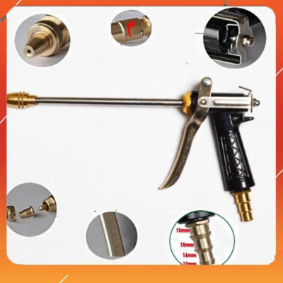 Vòi Xịt️Evoucher Bộ dây vòi xịt nước rửa xe, tưới cây , tăng áp 3 lần, loại 7m, 10m 206318 đầu đồng, đai, + mở chai