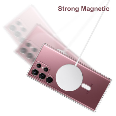 Ốp lưng Magnetic trong suốt Likgus hỗ trợ sạc Magnetic cho Samsung S23 Plus, S23 Ultra - Hàng chính hãng