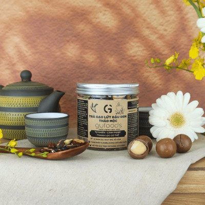 [Vị Thảo Mộc] Combo 2 Hộp Trà Gạo Lứt Đậu Đen GUfoods 200g/500g - Thanh Nhiệt, Giải Khát, Cải Thiện Giấc Ngủ