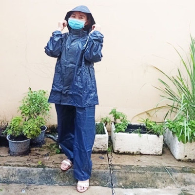 Áo mưa bộ vải dù cao cấp có túi đựng , dày , nhỏ gọn tiện lợi siêu bền , chống thấm dùng cho nam và nữ size 2XL dưới 65KG