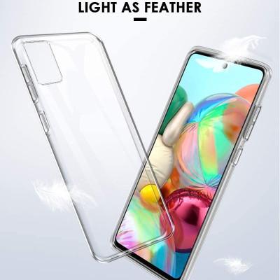 Ốp lưng silicon dẻo trong suốt mỏng 0.6mm cho Samsung Galaxy A51 hiệu Ultra Thin độ trong tuyệt đối chống trầy xước - Hàng nhập khẩu