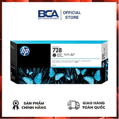 Mực in HP 728B 300-ml Matte Black Ink Cartridge (3WX30A) - Hàng chính hãng