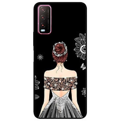Ốp lưng dành cho Vivo Y20 - Y20s - Y12s mẫu Cô Gái Váy Xám