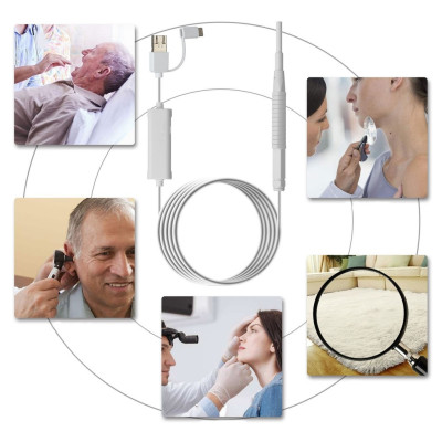 Camera Nội Soi Tai Mũi Họng Dụng Cụ Lấy Ráy Tai Đa Năng 3 Trong 1 HD Đường Kính 3.9mm Dùng Cho PC, Laptop, Android AN103 - Hàng Nhập Khẩu