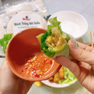 [Sỉ giá tốt] Thùng bánh tráng chả giò Shammi vuông size 22cm túi 200g (bánh đa nem xuất khẩu)