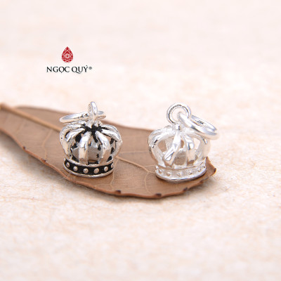 Charm bạc vương miệng mặt treo 7.2x8.4 mm - Ngọc Quý Gemstones