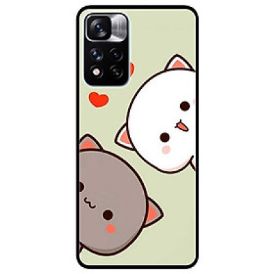 Ốp lưng dành cho Xiaomi Redmi Note 11 Pro 5G ( Bản Nội Địa ) - Hai Chú Mèo Trái Tim Đỏ