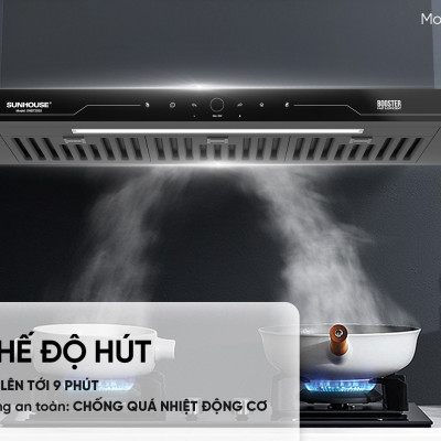 Máy hút mùi âm tủ Sunhouse SHB72035, Công suất 220W, Công suất hút 750m3/h,Công nghệ Ultra-Quiet độ ồn thấp, Điều khiển cảm biến thông minh, Chế độ Booster hút cực mạnh, Bảo hành 36 tháng tại nhà - Hàng chính hãng