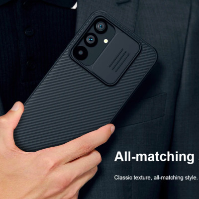 Ốp lưng cho Samsung Galaxy S23 FE bảo vệ camera chống sốc hiệu Nillkin Camshield chống sốc cực tốt, chất liệu cao cấp, có khung & nắp đậy bảo vệ Camera - hàng chính hãng