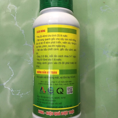 Phân bón lá sinh học KINA R206 Kích Rễ Cực Mạnh Chai 500ml