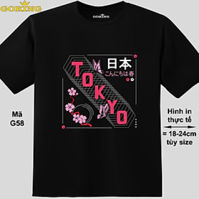TOKYO, mã G58. Trở nên cá tính và ấn tượng cùng chiếc áo phông Goking cho nam nữ trẻ em. Áo phông hàng hiệu cho cặp đôi, gia đình, đội nhóm
