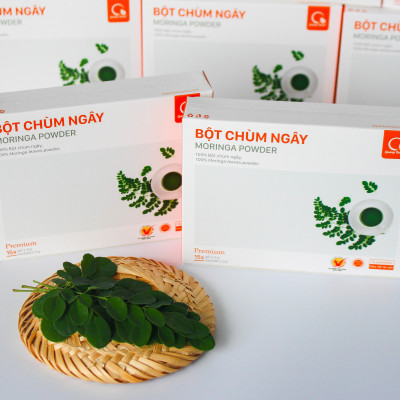Bột Chùm Ngây Sấy Lạnh Nguyên Chất Hộp 45g  - Bột dinh dưỡng ăn dặm cho bé, tăng cường sức khỏe