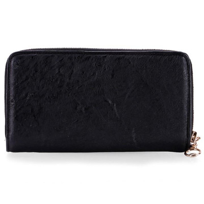 Bóp nữ da đà điểu Huy Hoàng 2 khóa màu đen, nâu đỏ, vàng bò, nâu đất HC3440-41-42-43