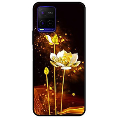 Ốp lưng dành cho Vivo Y21 - Vivo Y21s mẫu Sen Trắng Vàng 2