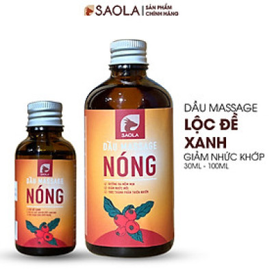 Dầu Nóng Massage Giảm Đau Nhức Mỏi Xương Khớp Và Toàn Thân, Giúp Ngủ Ngon, Vận Động Tốt 30ml, 100ml
