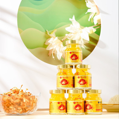 [Hộp 6 Lọ] Nước Yến Sào Chưng Đông Trùng Hạ Thảo Nhân Việt 30% Yến 70ml/Hũ
