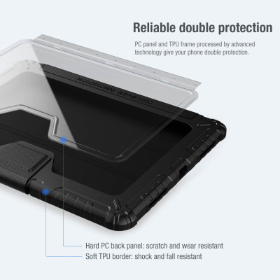 Bao da cao cấp cho iPad Air 10.9/Air 4, iPro 11 (2020), iPro 11 (2021) hàng chính hãng Nillkin Bumper Leather có nắp bảo vệ camera