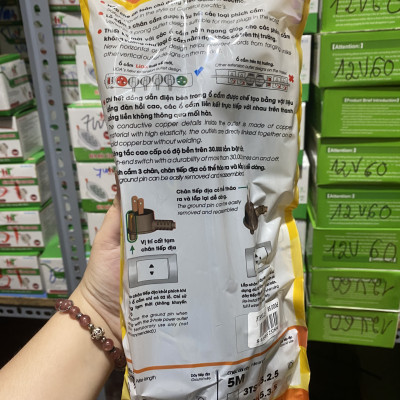 Ổ Cắm Điện LiOA Phổ Thông - Ổ Cắm Điện 3 lỗ - 4 lỗ - 5 lỗ - 6 lỗ - dài 5m 