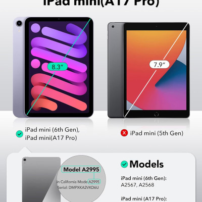 Ốp lưng Cho iPad Mini 7 ESR Metal Kickstand Case - Hàng Chính Hãng