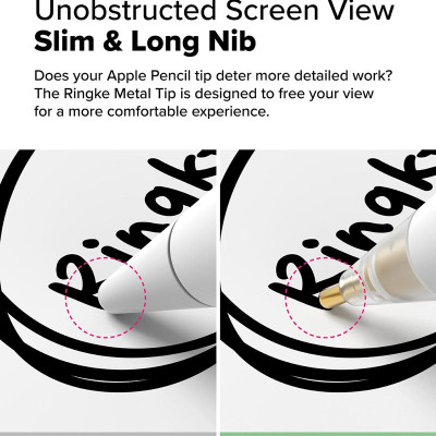 [Combo 3] Đầu bút thay thế Ringke Metal / HB / 2B Tip dành cho Apple Pencil - Hàng Chính Hãng