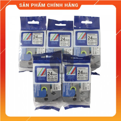 Nhãn In đa lớp Tz2-m951 - Đen nền bạc 24mm x 8m - Hàng nhập khẩu