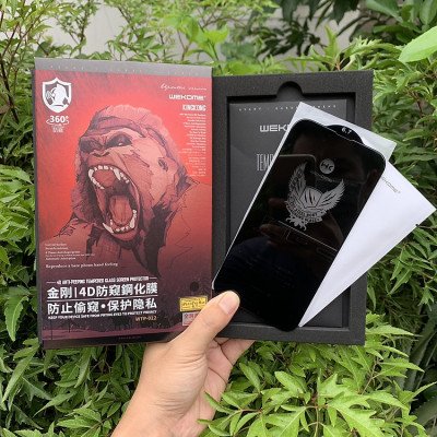 Kính Cường Lực Chống Nhìn Trộm KingKong Dành Cho iPhone - Full Hộp - Dán Full Màn - Hàng Chính Hãng