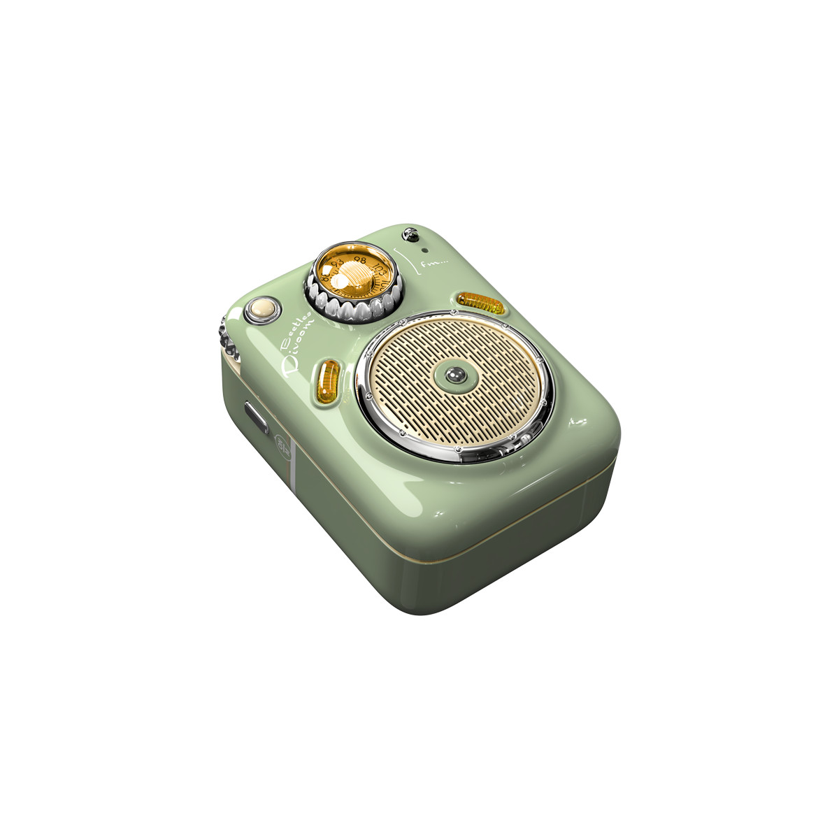 Loa Bluetooth Divoom - Beetles FM - Thiết kế siêu nhỏ, cổ điển, Tích hợp FM radio và thẻ nhớ TF card - Hàng chính hãng
