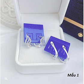 Bông tai bạc khoá bấm thời trang chất liệu bạc s925 MS058