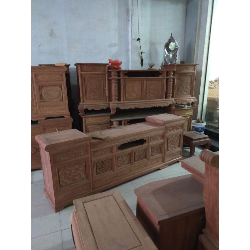 Kệ TV gỗ gụ đã bao gồm phí ship